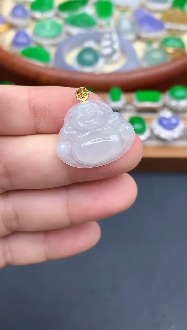 颈饰18K金镶嵌翡翠16-春日珠宝