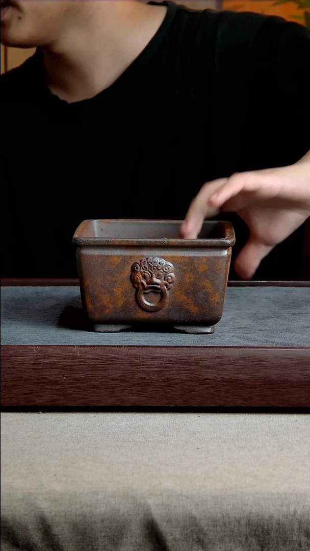 紫砂花盆13*7.5内径紫砂花盆