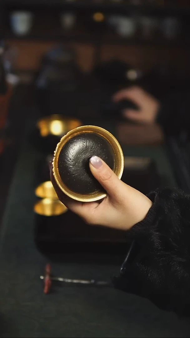 【闪购商品】欧文俊 黑金系列盖碗