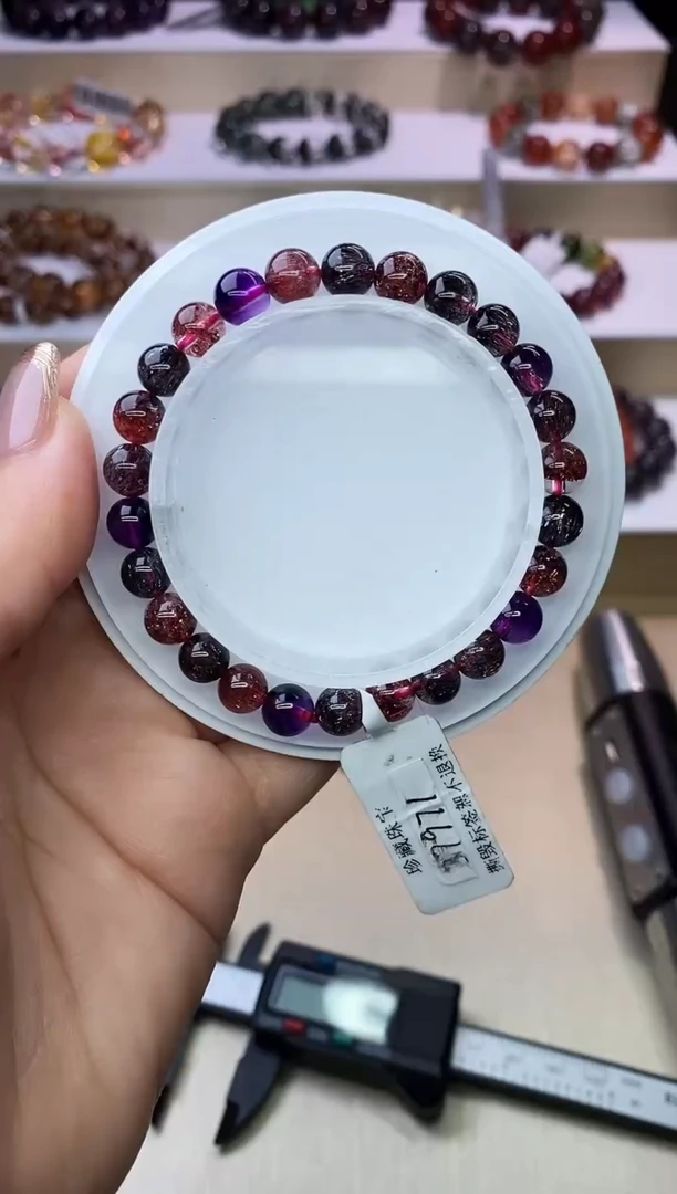 【闪购商品】水晶手链未镶嵌黑加仑超七7m+