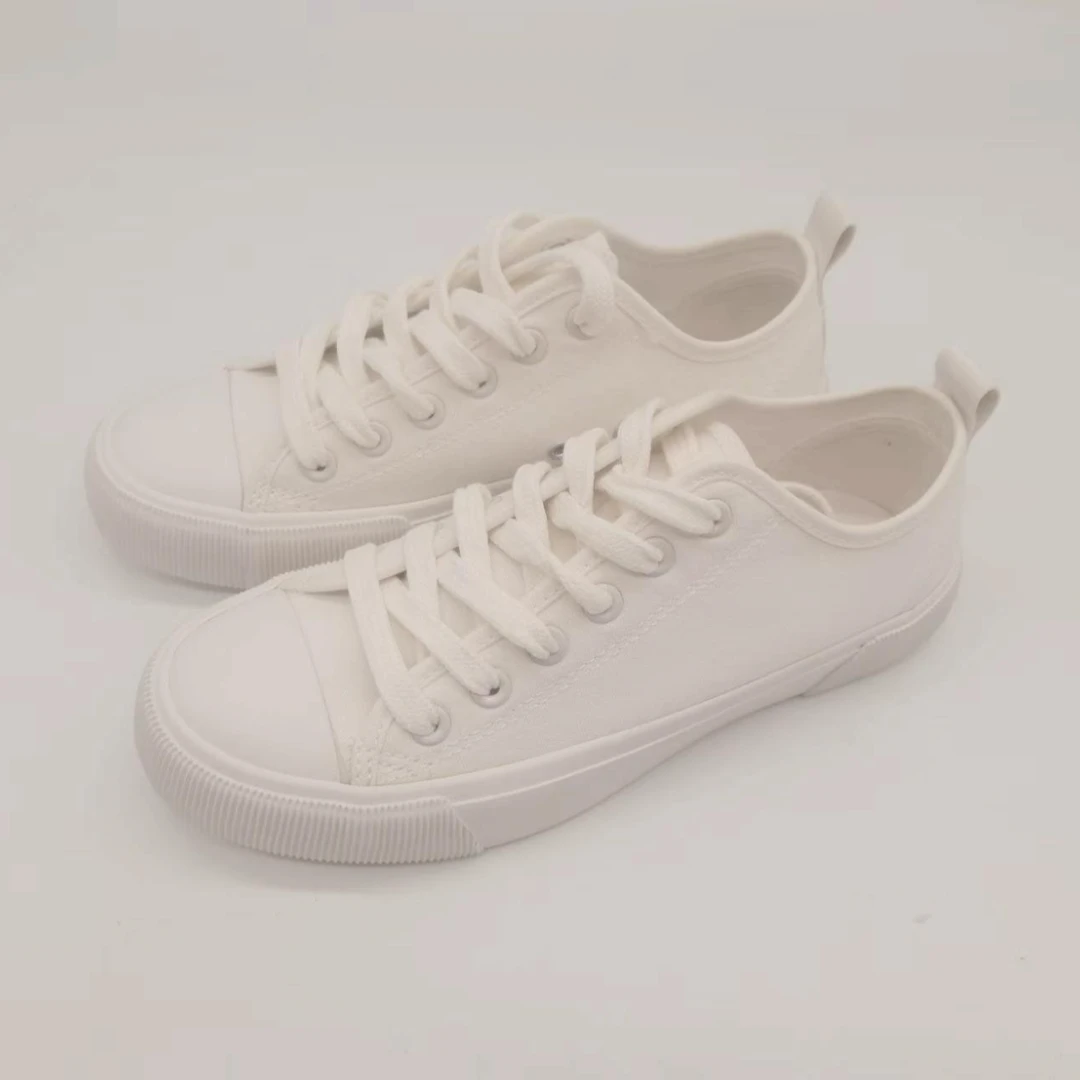 男女同款时尚白搭帆布鞋休闲百搭平底潮鞋低帮白色夏季春季学生