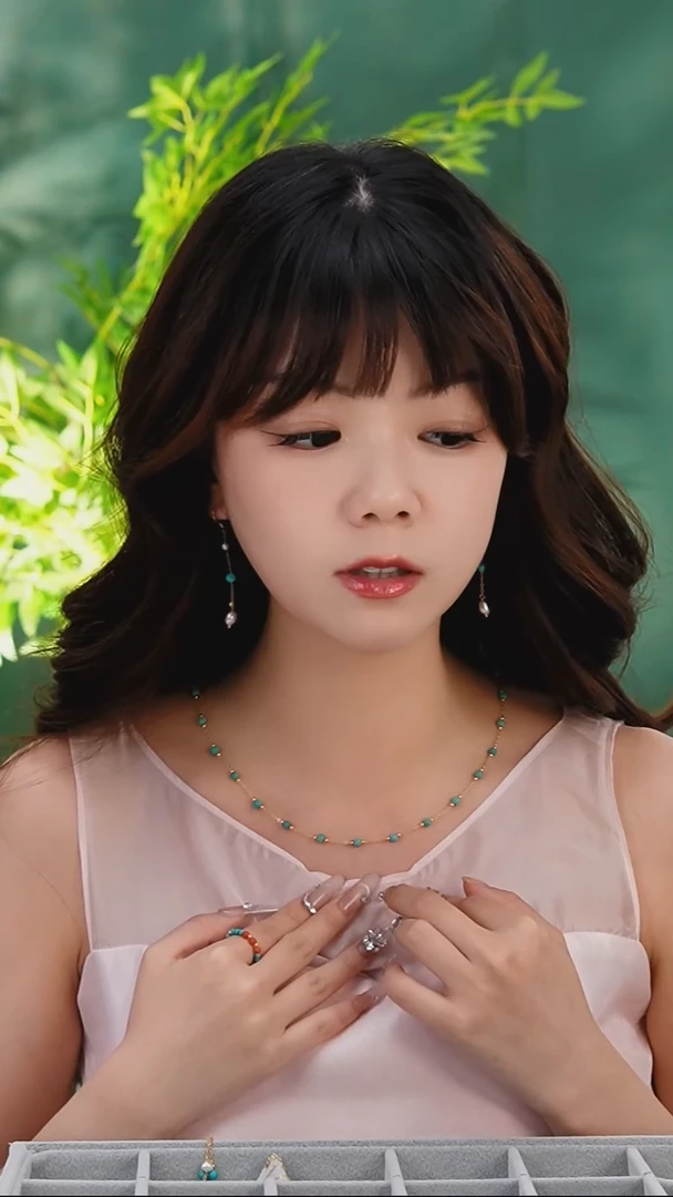 绿松石未镶嵌项链发货一件