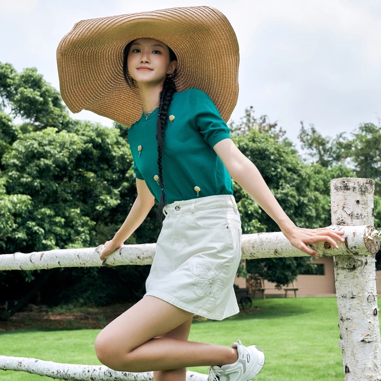 【白姐专属】DILI 春装新品2025女装 圆领针织衫 324217025