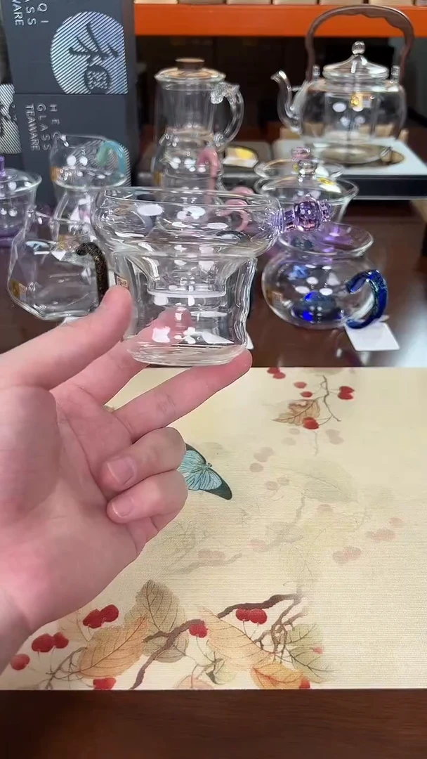 @@禾器晶彩奉珠茶漏浅紫色