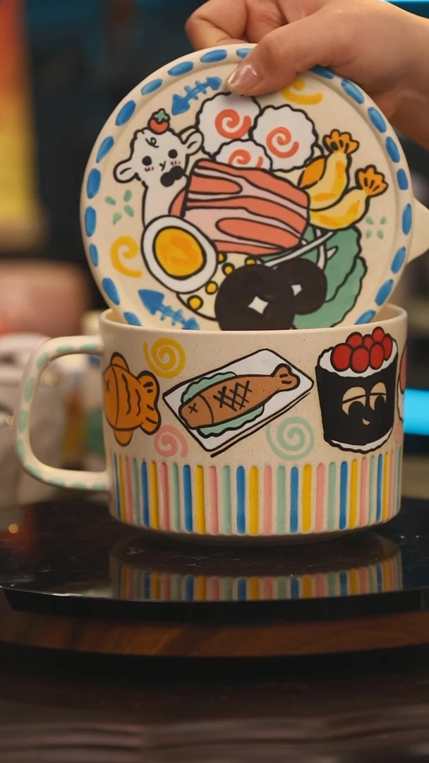 【闪购商品】杯子景德镇设计师釉下彩绘陶瓷