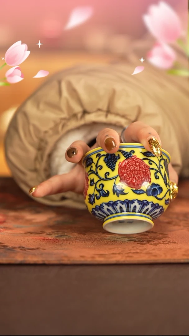 【闪购商品】杯子永明尚玩*景德镇手工手绘陶瓷