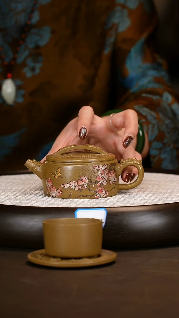 茶壶紫砂【顾海荣】古玉沉香 汉瓦套组 200cc
