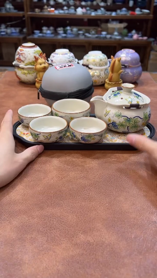 真的很便宜会开片的旅行茶具