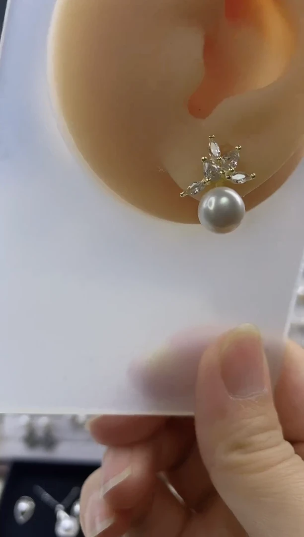 合金耳饰淡水珍珠140