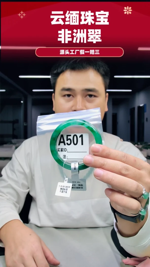 未镶嵌手镯石英质玉（非洲翠）58圈口A501