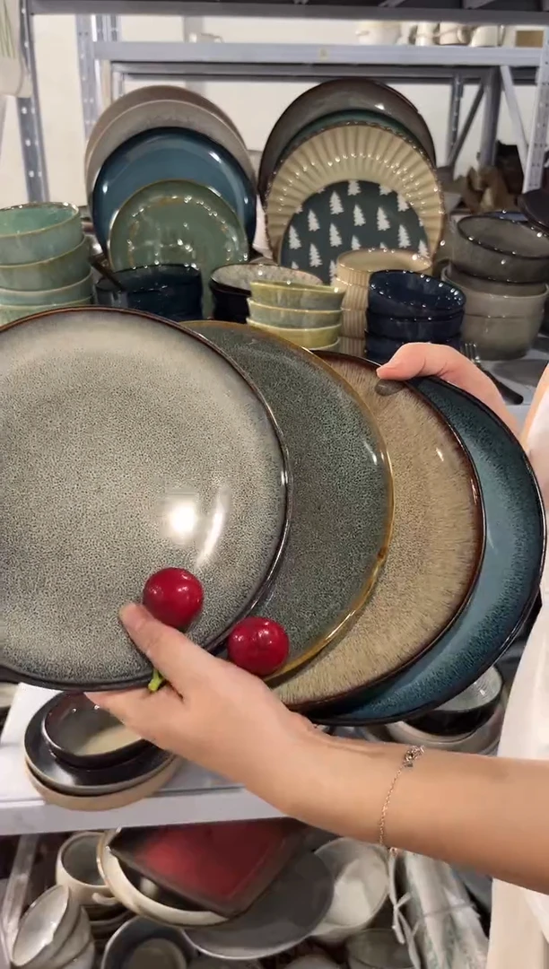 陶瓷外贸尾货瑕疵满20包邮X4 小盘组合