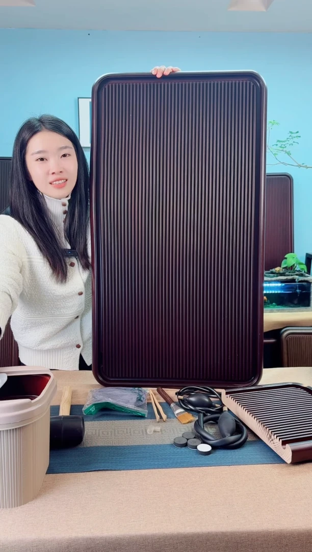 陈*汉90*50*5千川大板红色款式茶盘