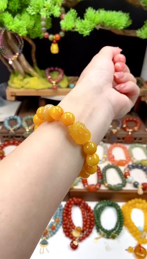 未镶嵌玛瑙手饰黄玛瑙12mm