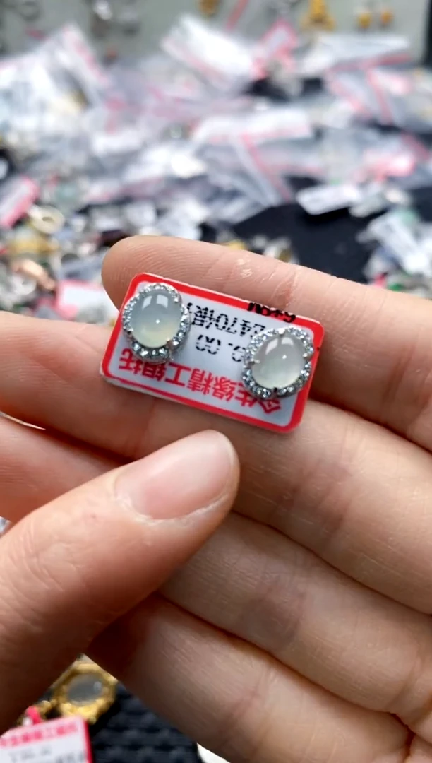 翡翠戒指银S925镶嵌2222---7