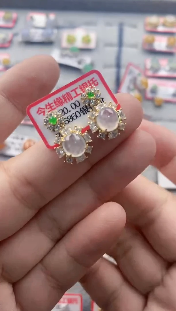 银S925镶嵌戒指翡翠444    7