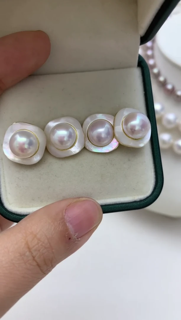 未镶嵌耳饰淡水珍珠w3 多样性发其一