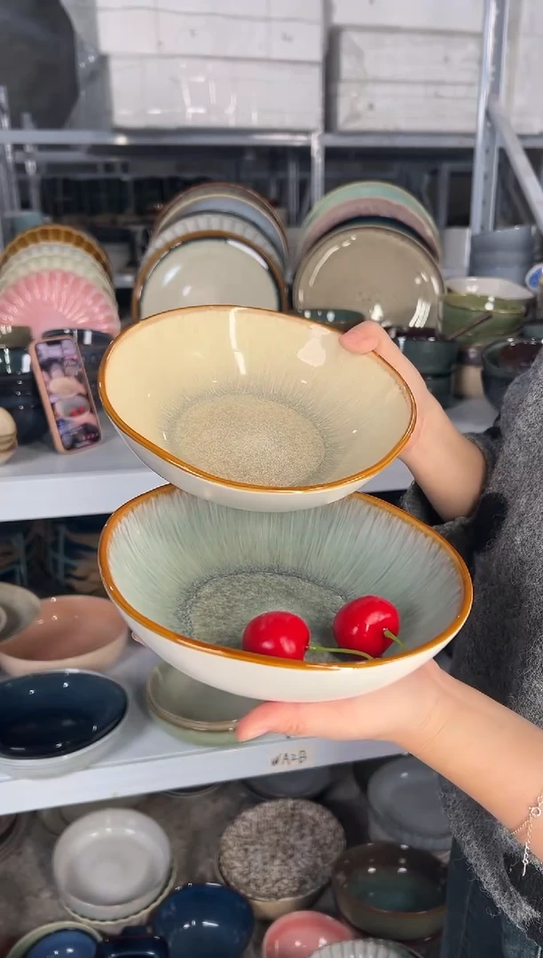 陶瓷外贸尾货瑕疵满20包邮X2 菜碗组合