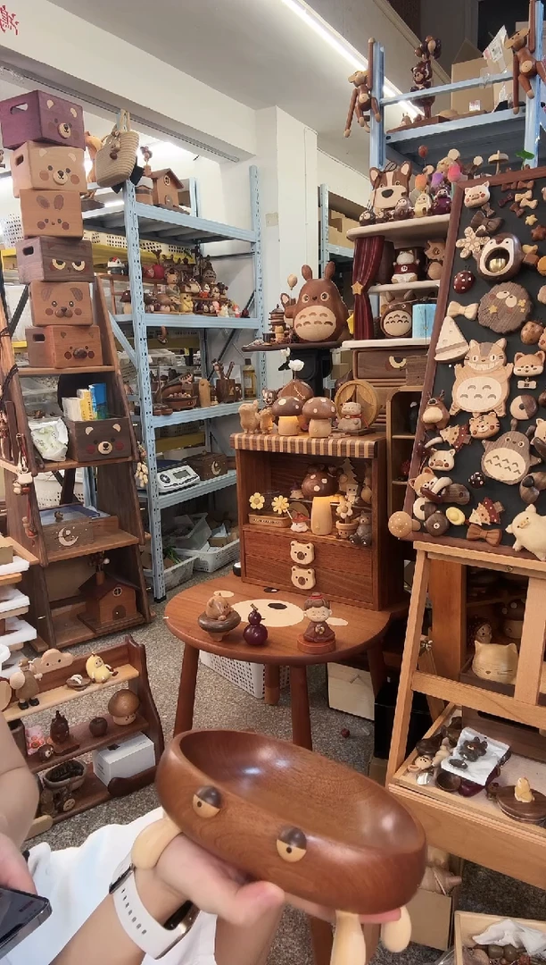 木微瑕乌檀木小螃蟹盘