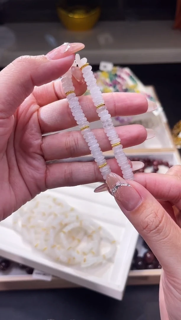 【闪购商品】水晶/未镶嵌白水晶算盘珠diy手串