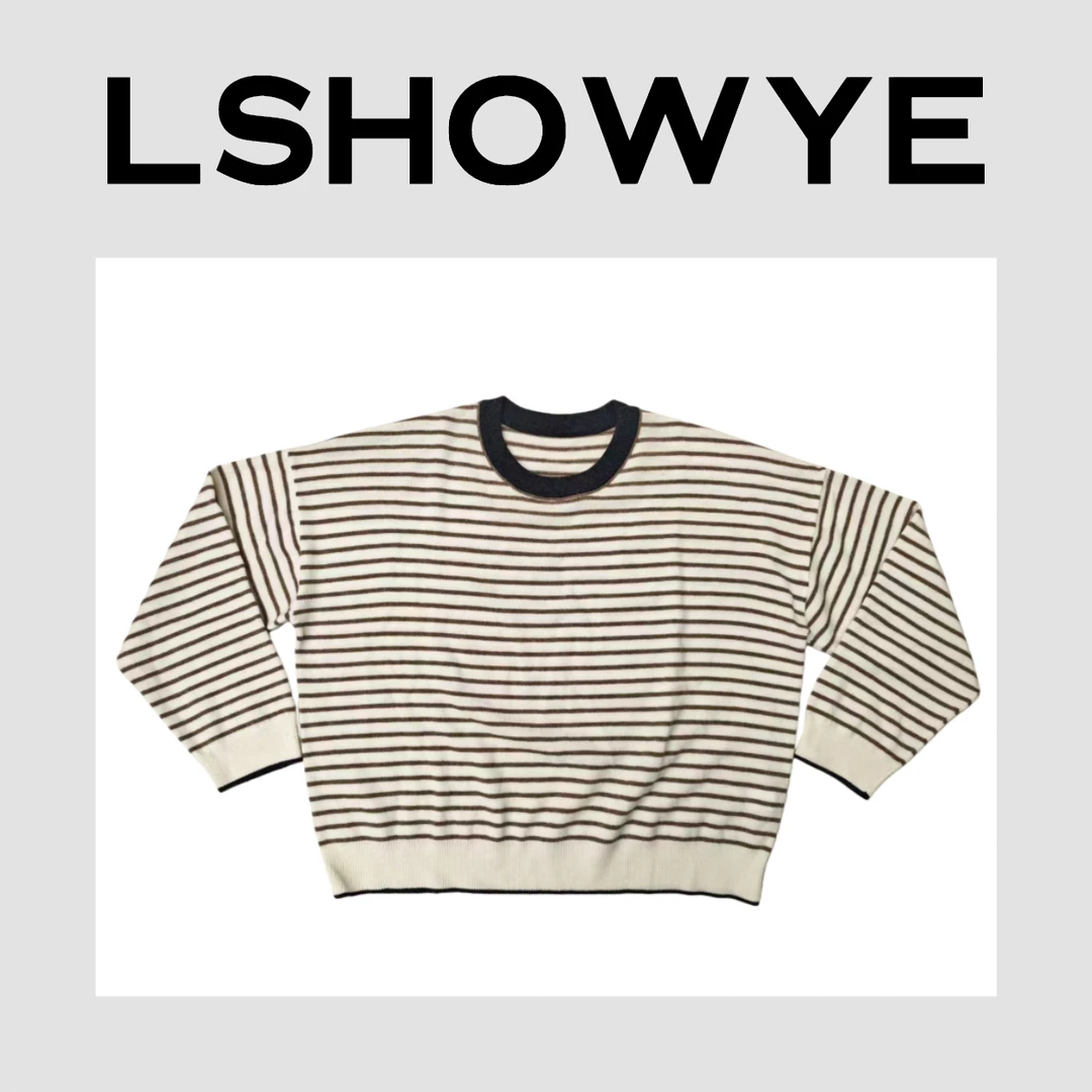 LSHOWYE｜简约细条纹羊绒羊毛衫h10194