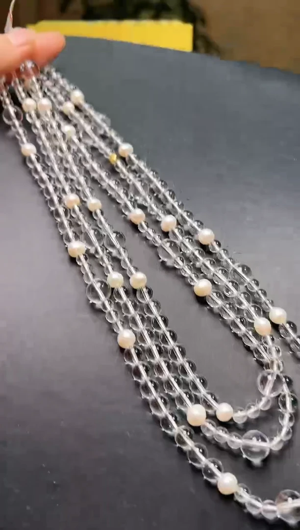 未镶嵌颈饰水晶特级双A白水晶无尘 Z20433 多样性发一