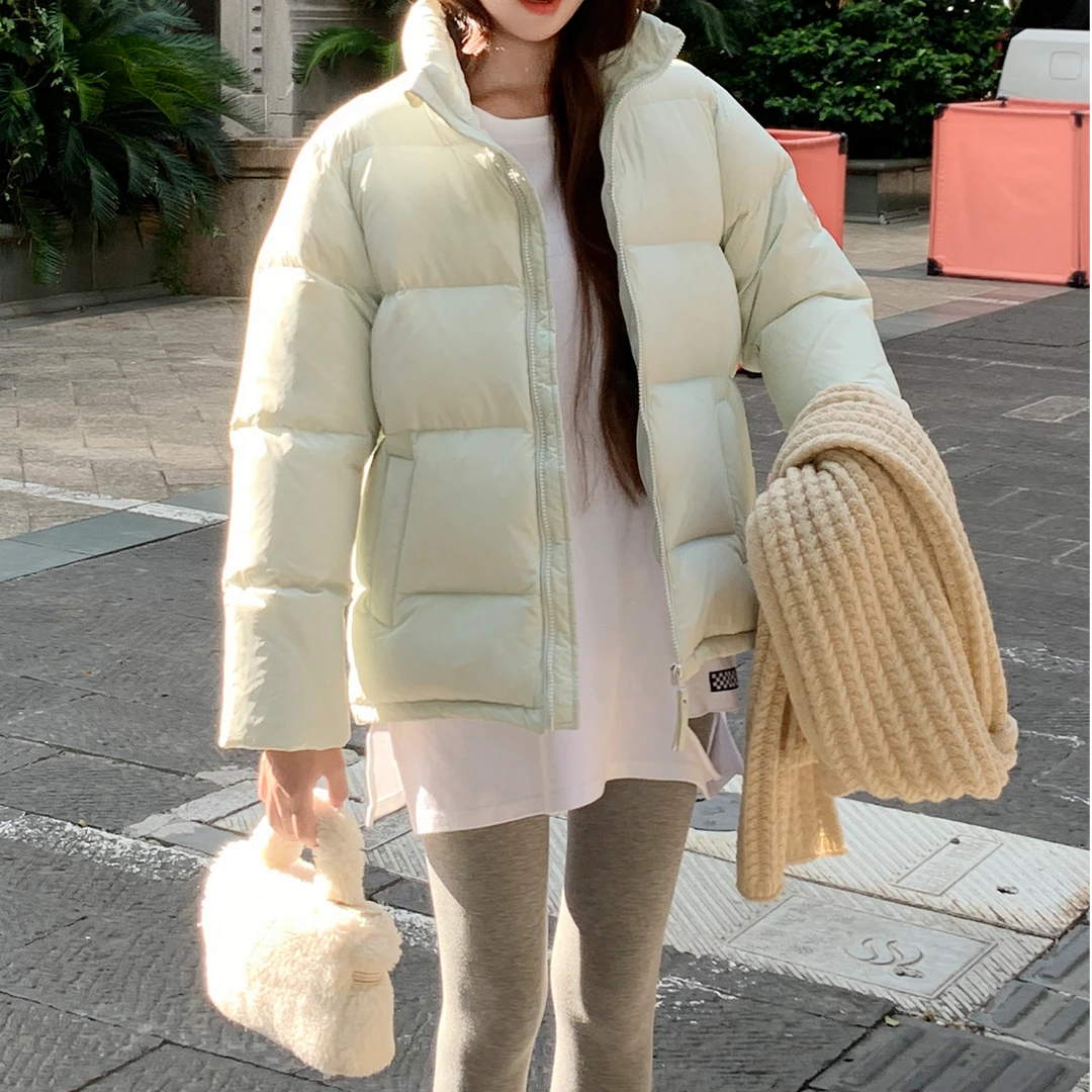 Mandsibil曼德西比利羽绒服女短款冬季2025新款90白鸭绒加厚外套