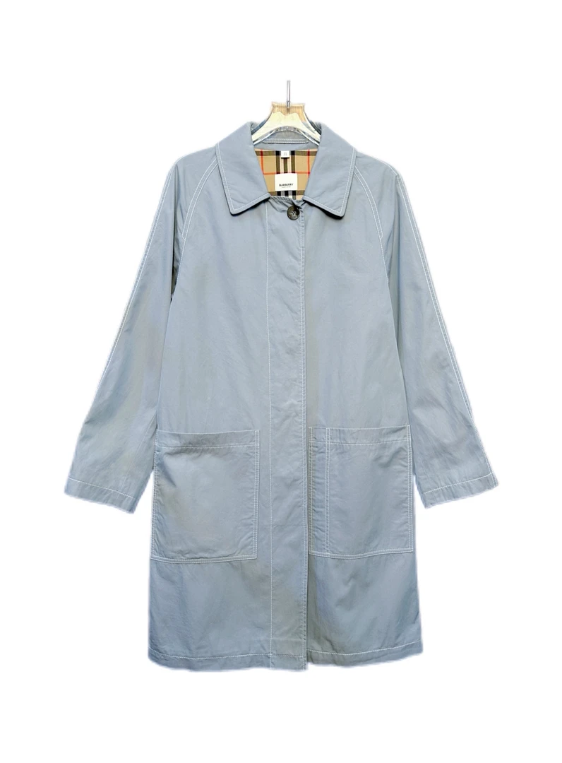 99新 BURBERRY/博柏利 KW0616 棉质翻领长袖风衣 XXS码