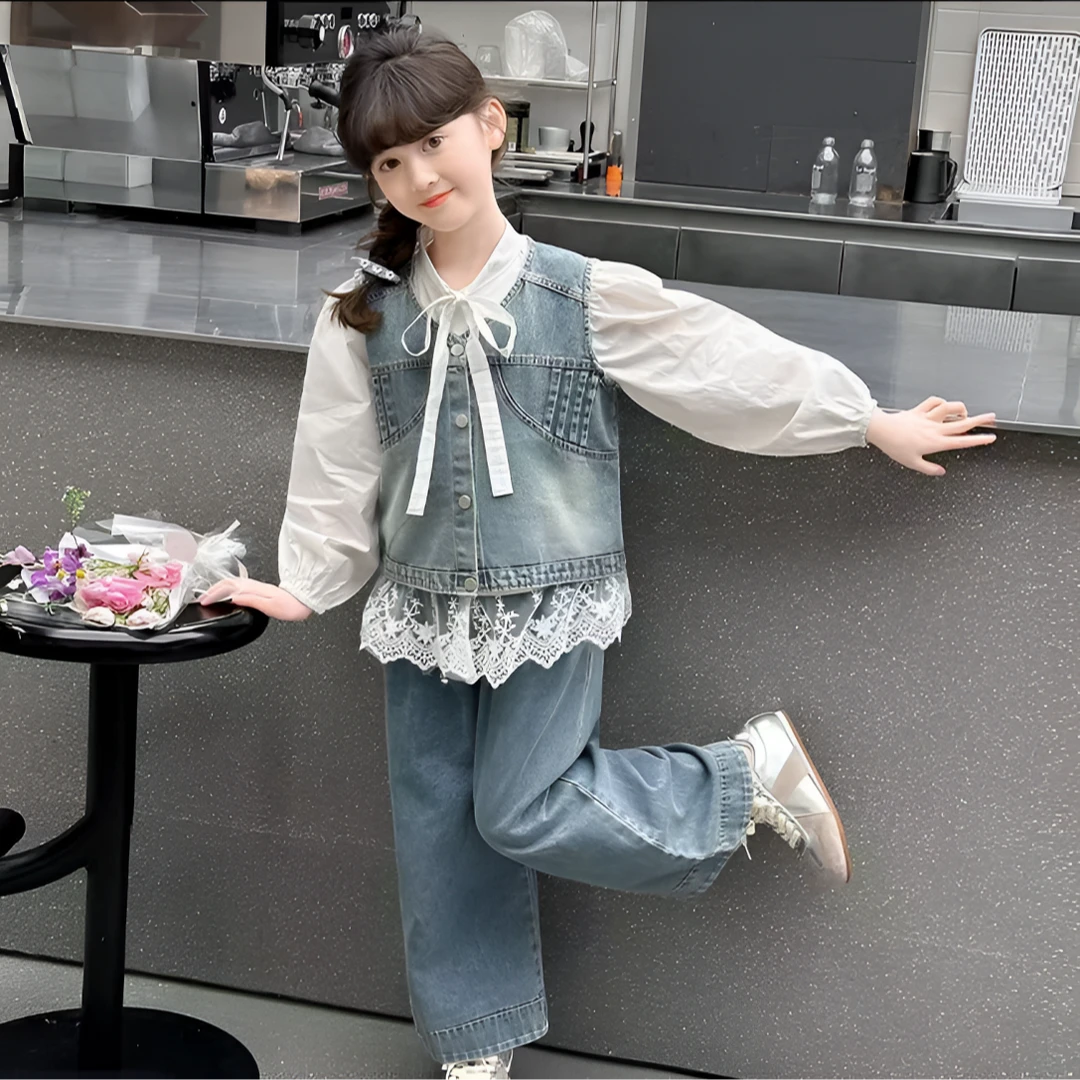 【MyGirl我的女孩】秋冬新品 [奔赴浪漫]女童网纱连衣裙套装255305