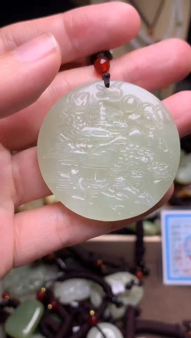 颈饰未镶嵌和田玉新疆料青海料清水和田玉吊坠