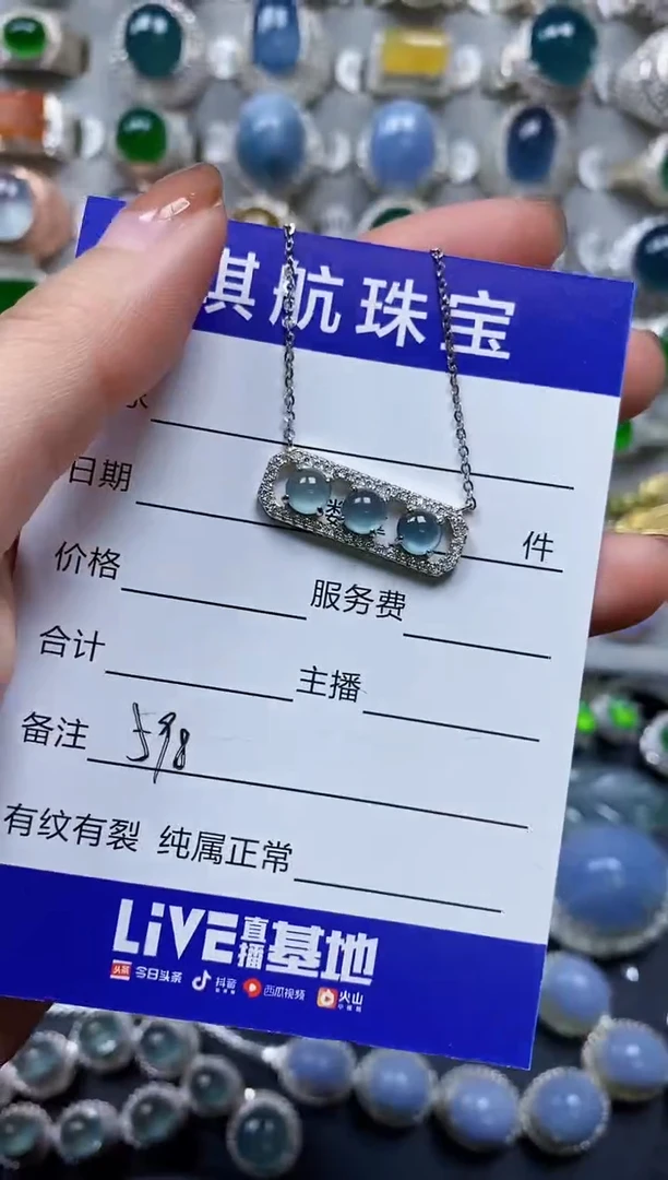 【闪购商品】翡翠颈饰银S925镶嵌0598