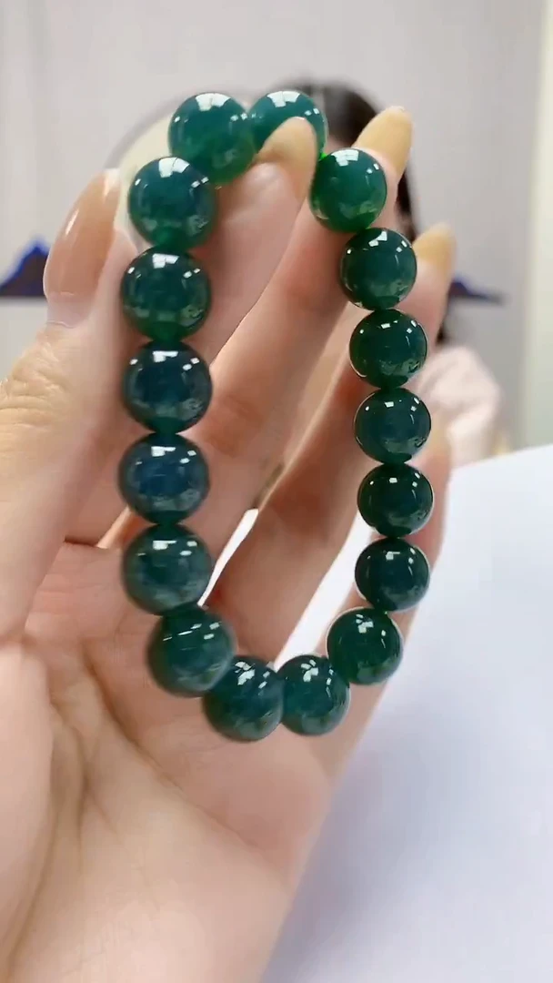 未镶嵌定制翡翠4812MM-毛货手串62