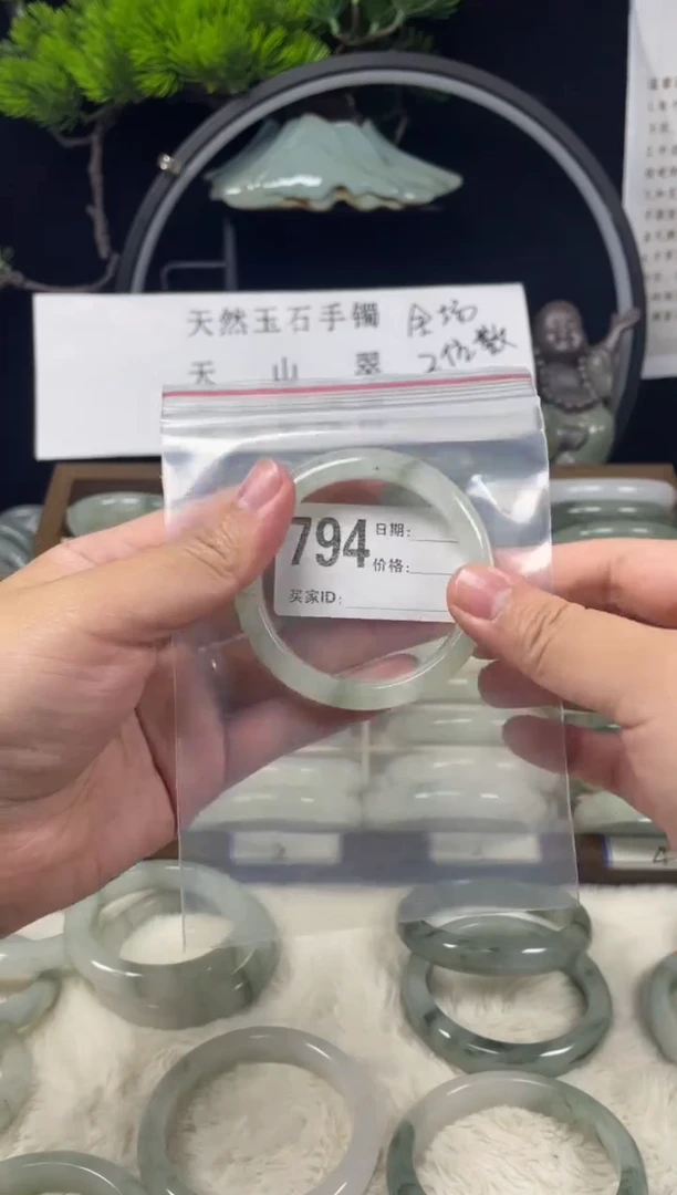 未镶嵌手镯石英质玉（天山翠）794