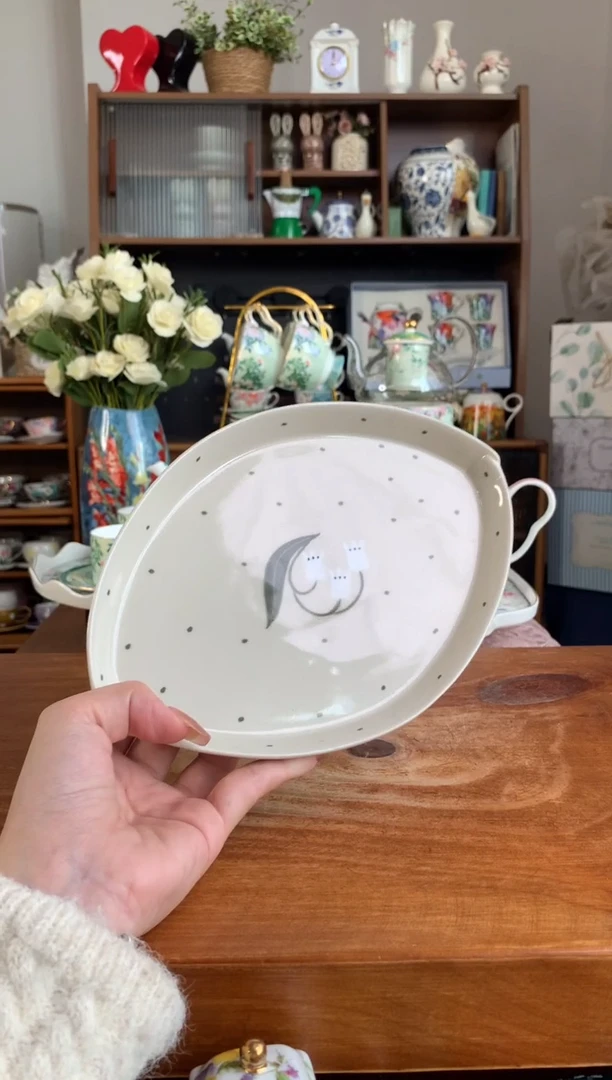 陶瓷【限时福利】铃兰椭圆盘