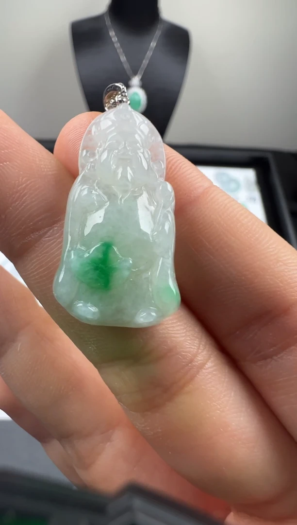 吊坠(不含链)未镶嵌翡翠天然A货翡翠 财神