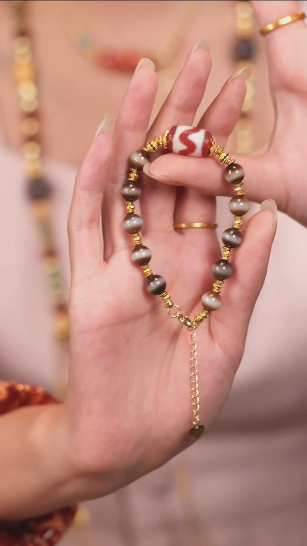 未镶嵌颈饰玛瑙/玉髓（覆膜）传世珠宝