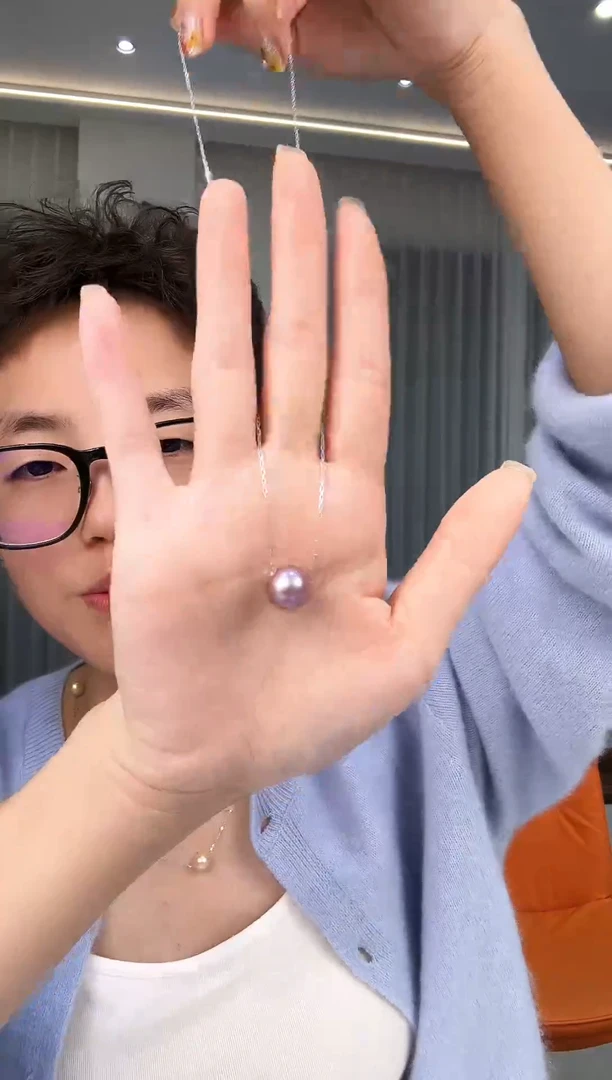 吊坠(赠链)银S925镶嵌淡水珍珠银款淡水爱迪生紫珠路路通吊坠