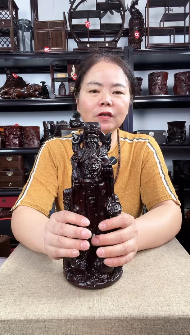 木财神爷老李红木工艺品