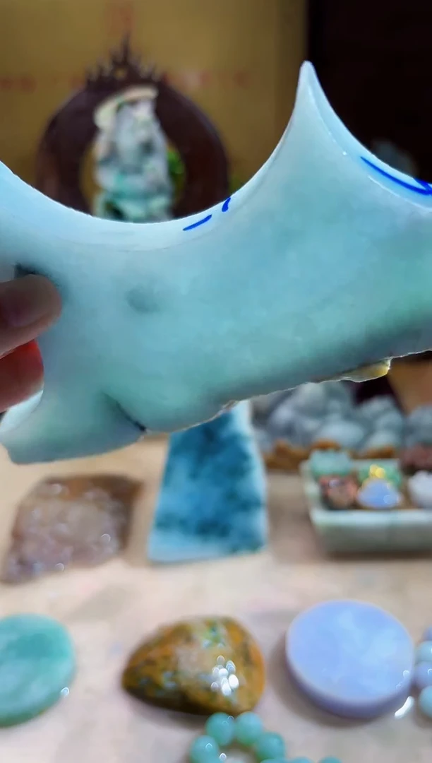 未镶嵌挂件翡翠A货柠优4439