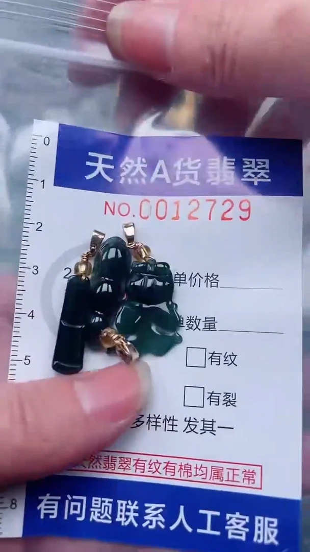 翡翠未镶嵌吊坠(赠链)1