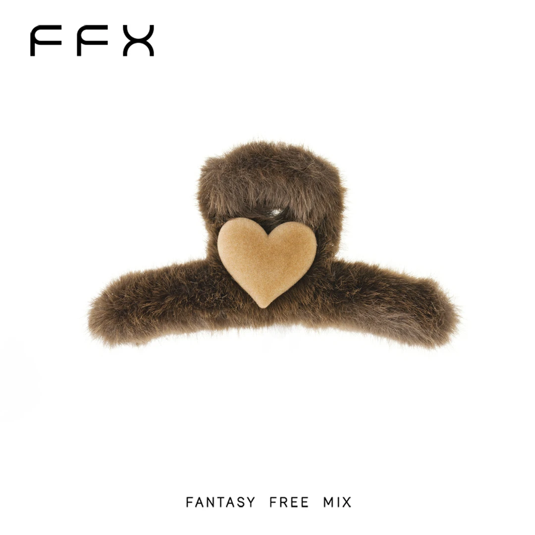 FFX弗弗西【心扉】高级环保毛绒时尚趣味可爱抓夹