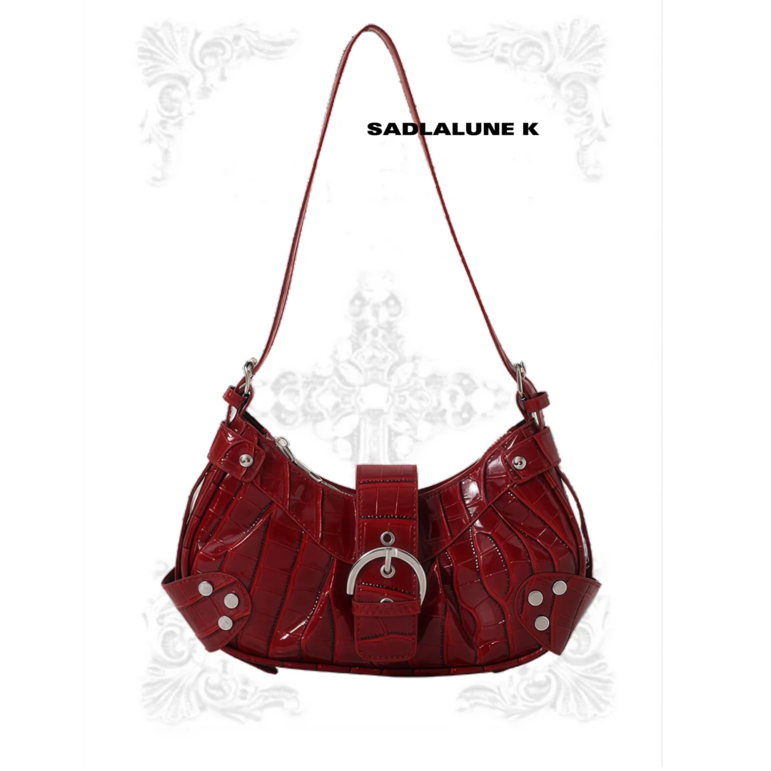 SADLALUNEK【小众设计款】时尚百搭机车风腋下包单肩包701