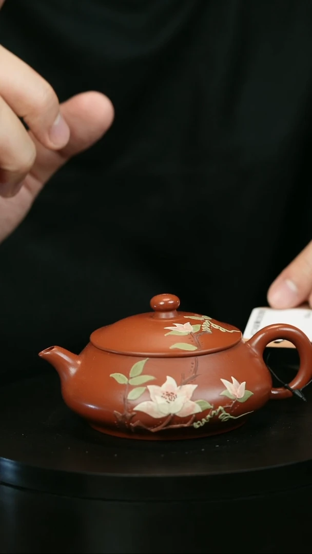 茶壶紫砂弘****阳H2238赵翠红朱泥堆绘明炉