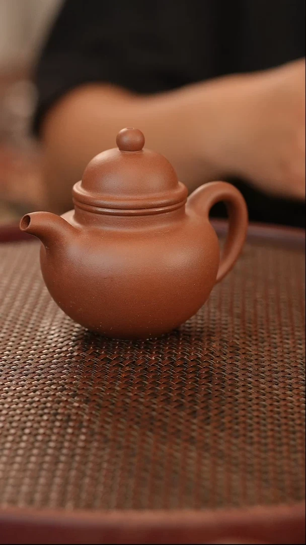 茶壶紫砂掇球 紫泥 40目 200cc