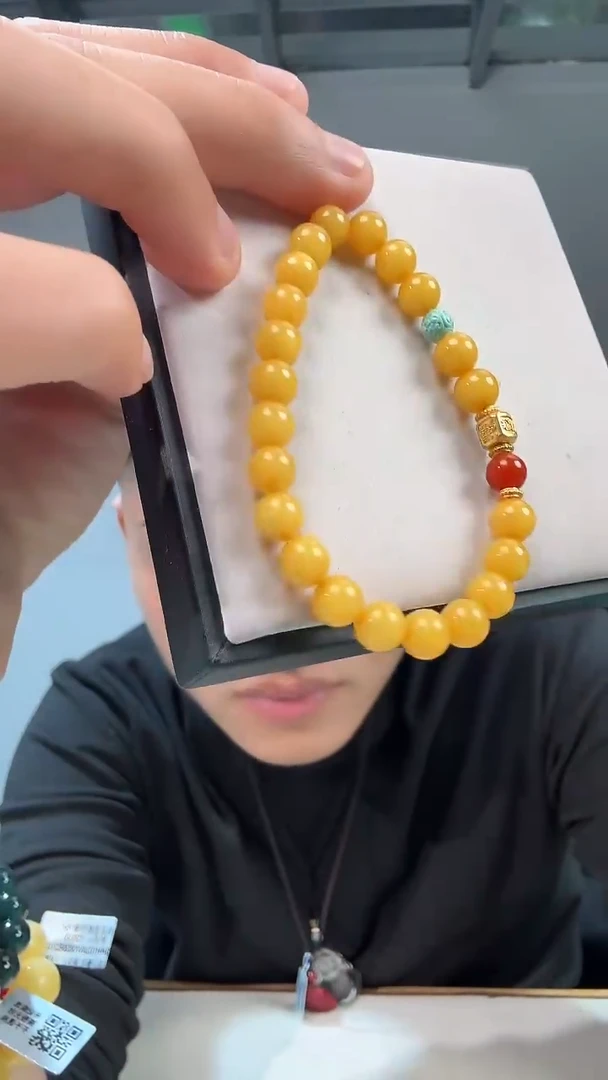 手链蜜蜡未镶嵌晶7982 约7mm