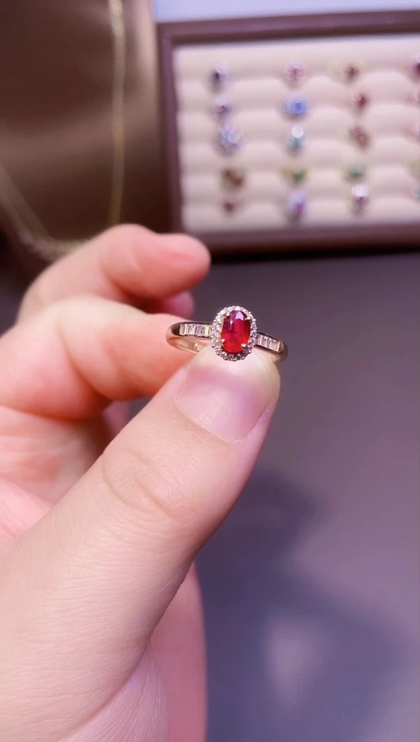 【闪购商品】红宝石戒指银S925镶嵌一枚