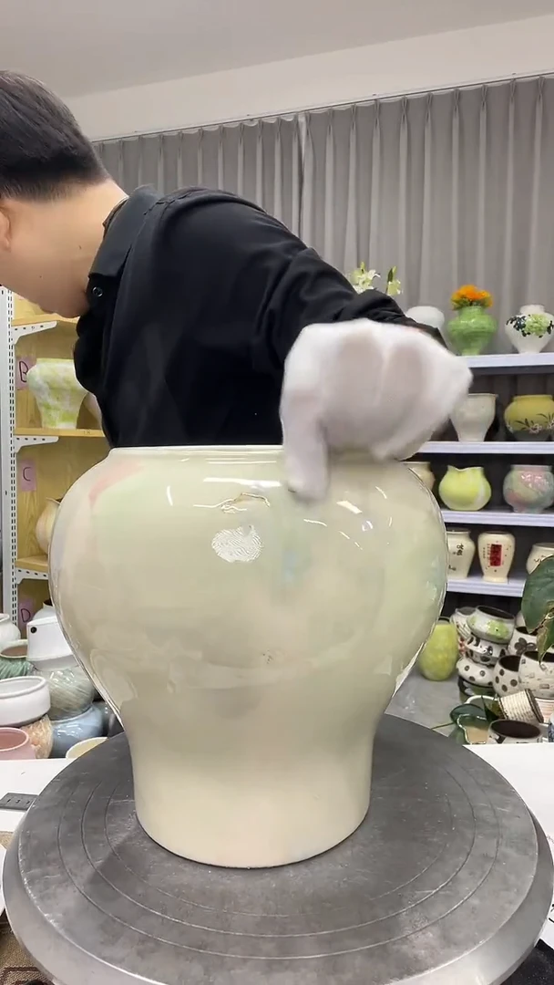 10.7号】陶瓷花盆直播链接  高： 21  口14