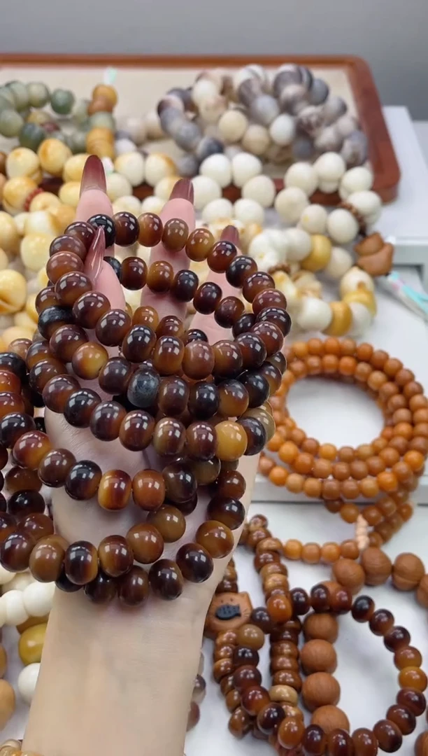 手串菩提根/象牙果可乐冰玉化算盘10*12mm手串