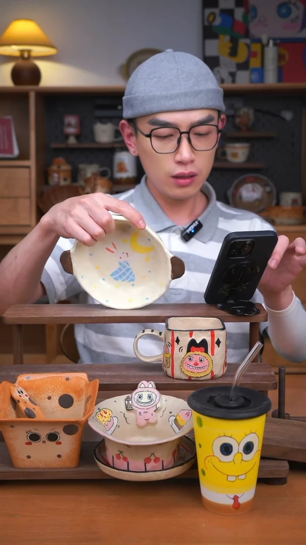 杯子景德镇可爱设计师款陶瓷