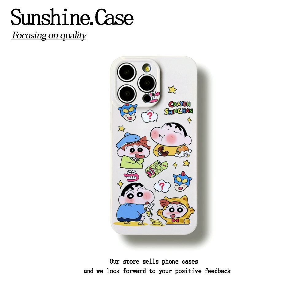 可爱小新菲林软壳适用苹果oppo华为vivo小米荣耀创意手机壳防摔