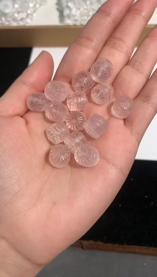 【闪购商品】水晶手链未镶嵌1号粉晶六字真言配件